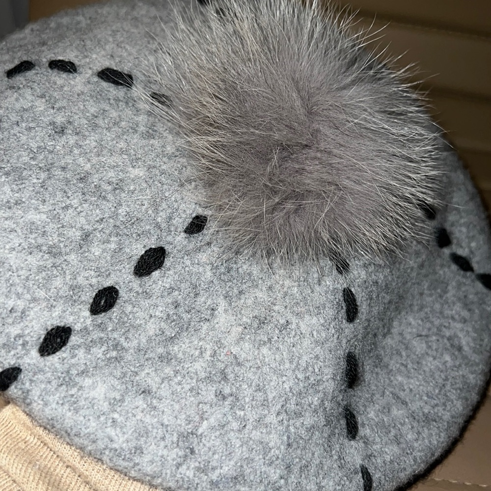 Canadian Hat 1918 Wool Rabbit Fur Beret